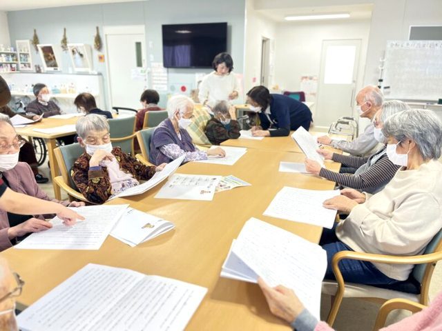 朗読クラブのようす